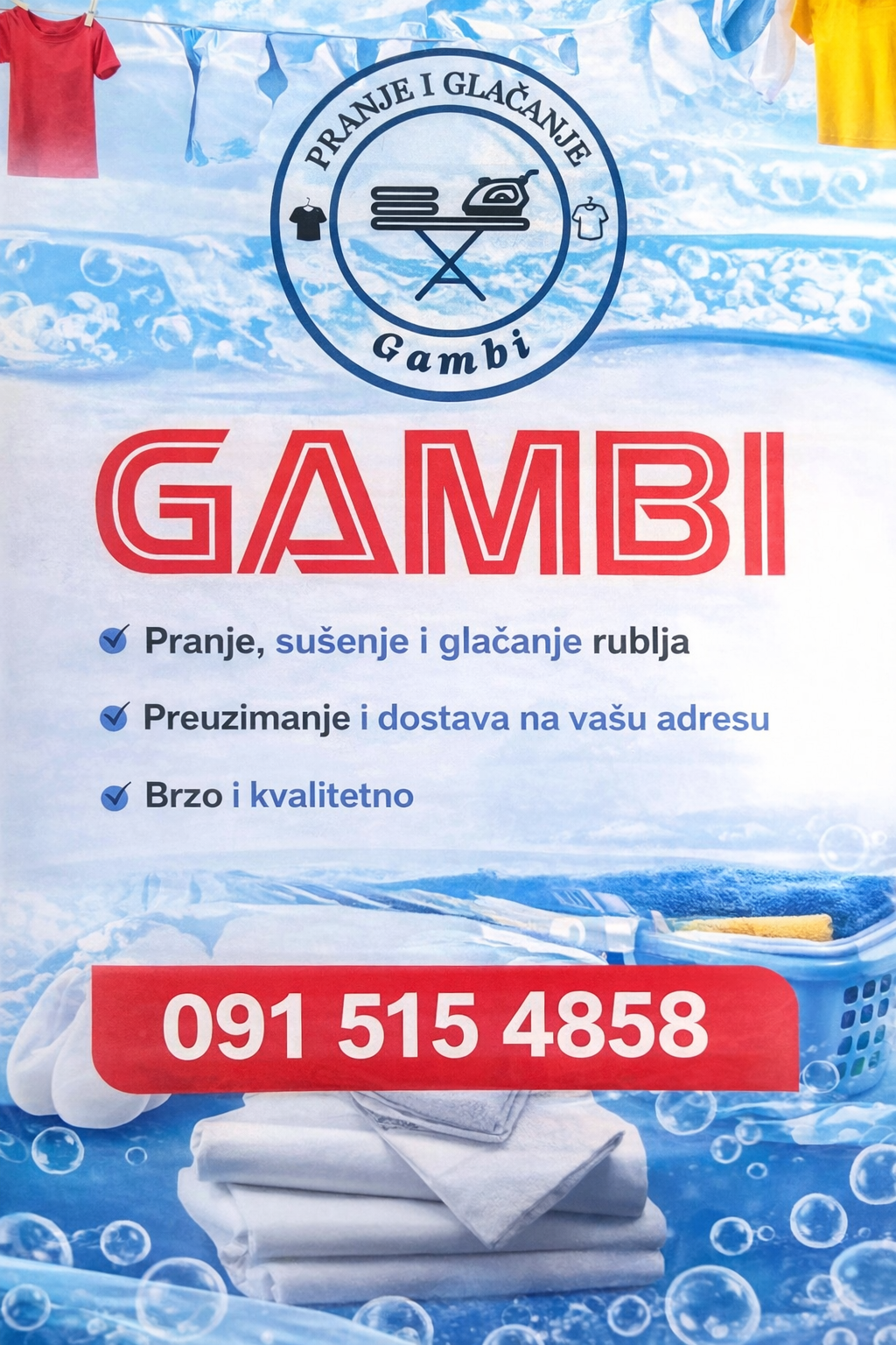 Flyer za Gambi praonu